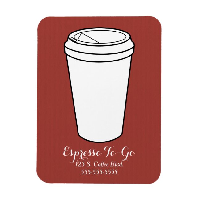 Imán Espresso To-Go Business Rust colocado (Vertical)