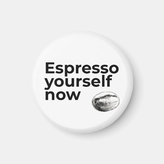 Imán Espresso ya mismo café con café (Frente)