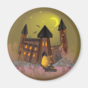 Imán Espumosa casa de brujas de Halloween y castillo de