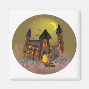 Imán Espumosa casa de brujas de Halloween y castillo de