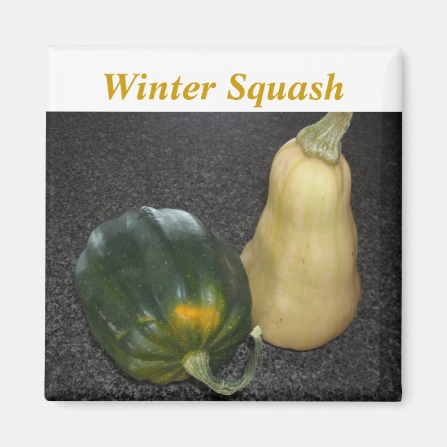 Imán Esquash de invierno - Acorn y Butternut (Frente)