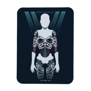 Imán Esqueleto androide de Westworld el sobre