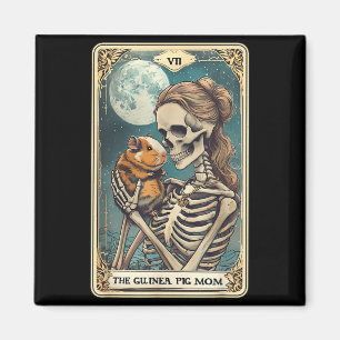 Imán Esqueleto de cobaya lindo dueño de carta de tarot 