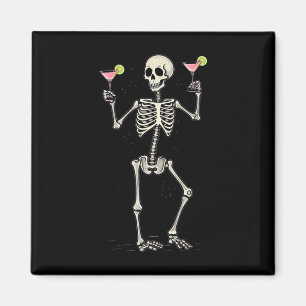 Imán Esqueleto de Halloween Beber cola cosmopolita