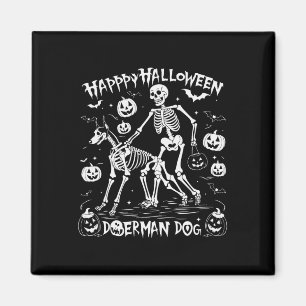 Imán Esqueleto de Halloween Caminar Perro Doberman