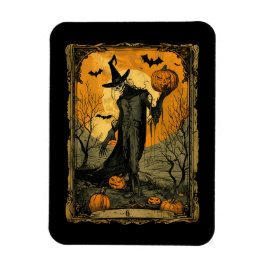Imán Esqueleto de Halloween con carta de tarot de calab