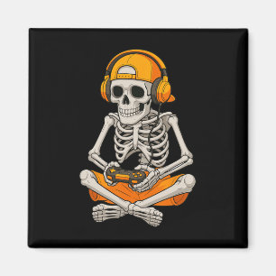 Imán Esqueleto de Halloween Jugador de Videojuegos Dive