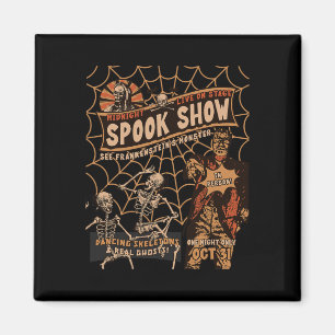 Imán Esqueleto de Halloween Retro Monstruo del Horror M