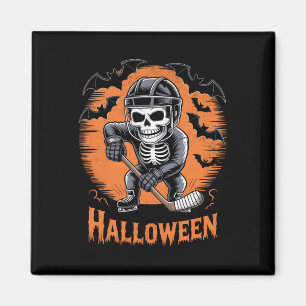 Imán Esqueleto de Hockey sobre Hielo de Halloween