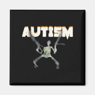 Imán Esqueleto de sensibilización sobre autismo - Gráfi