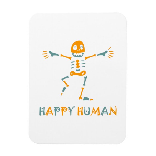 Imán Esqueleto humano feliz (Vertical)