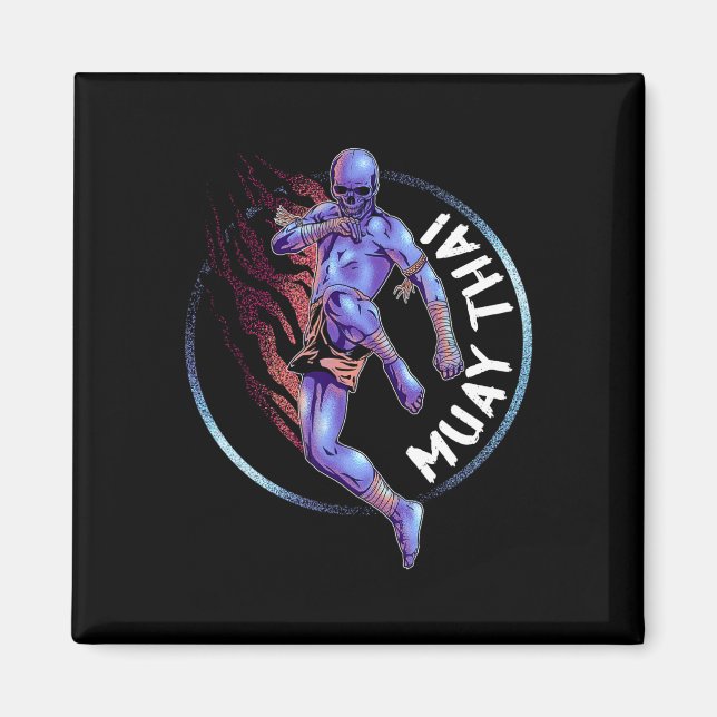 Imán Esqueleto muay tailandés (Frente)