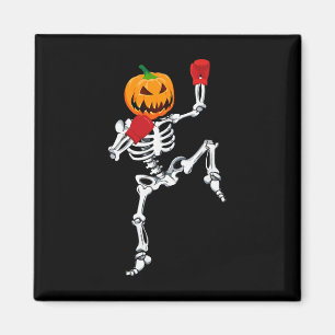 Imán Esqueleto Muay Thai Halloween Calabaza Kickboxing 
