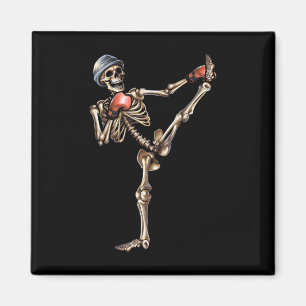 Imán Esqueleto Muay Thai Halloween Kickboxing Mma Lucha