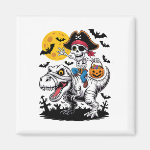 Imán Esqueleto pirata Halloween T Rex Candy Dinosaur Sh