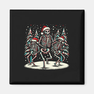 Imán Esqueletos de los Navidades bailarines - Vintage H