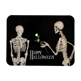 Imán Esqueletos divertidos Románticos Felices Halloween