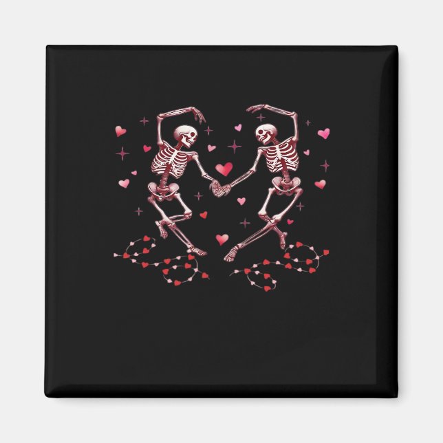 Imán Esqueletos Manos Manos Manos Día de San Valentín D (Frente)