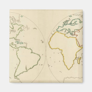 Imán Esquema 2 del mapa mundial