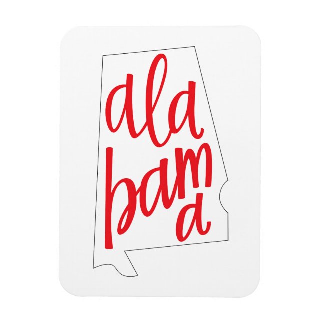 Imán Esquema de estado de Alabama (Vertical)