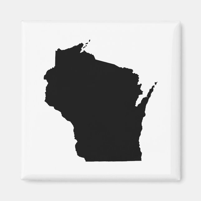Imán Esquema de estado de Wisconsin (Frente)