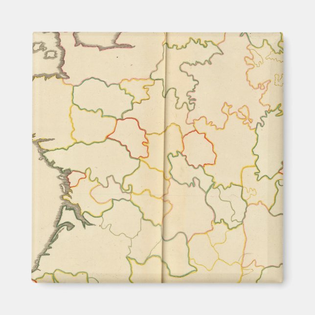 Imán Esquema de subdivisiones de Francia (Frente)