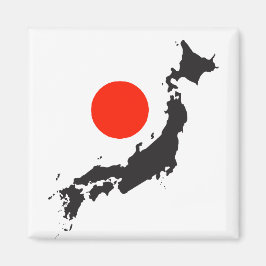 Imán Esquema y círculo del mapa de Japón