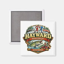 Imán Esquí Birkebeiner vintage Hayward Wisconsin