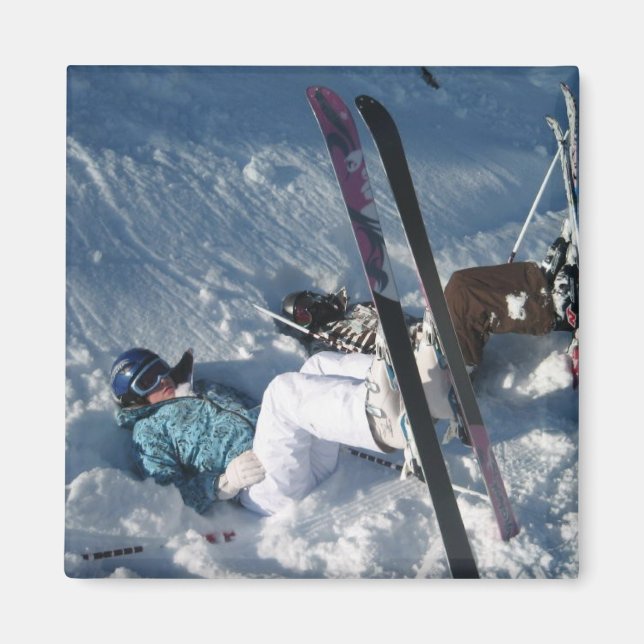 Imán Esquí boca abajo (Frente)