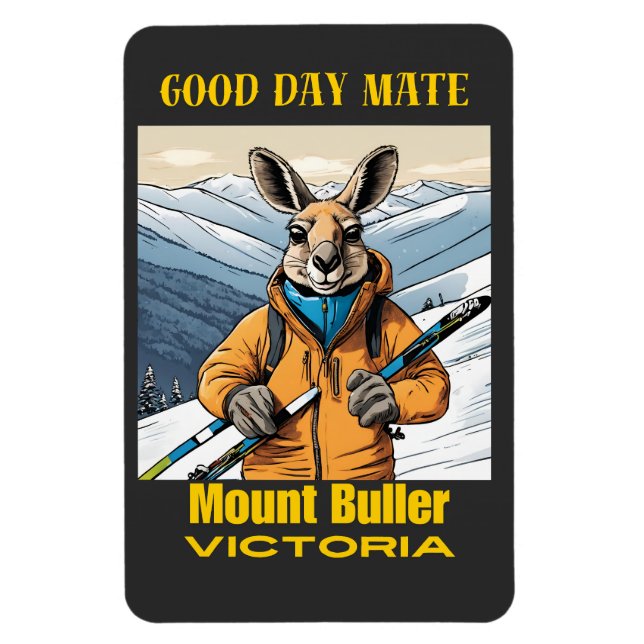 Imán Esquí canguro Mount Buller Australia (Vertical)