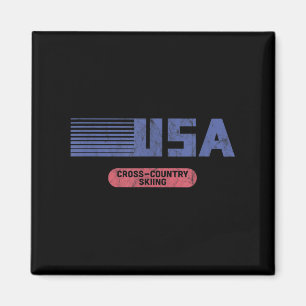 Imán Esquí Cruzado De Campo Estadounidense Retro Usa 20