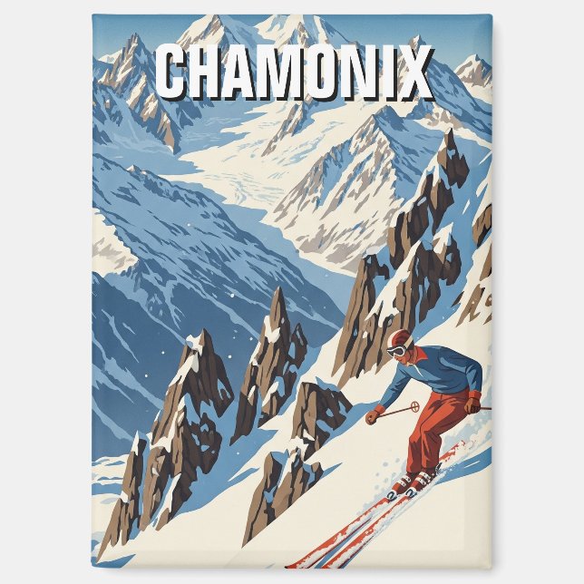 Imán Esquí de Chamonix France (Anverso)
