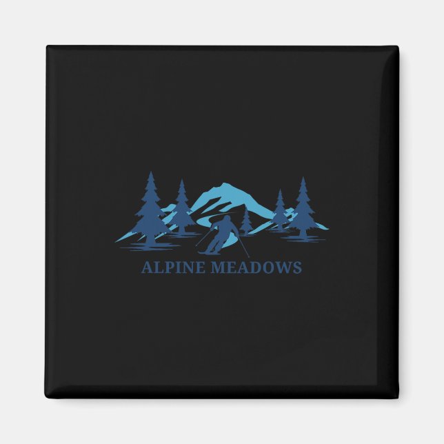 Imán Esquí de esquí Alpine Meadows California (Frente)