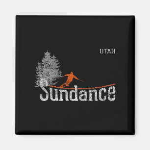 Imán Esquí de estilo Sundance Utah Vintage de los años