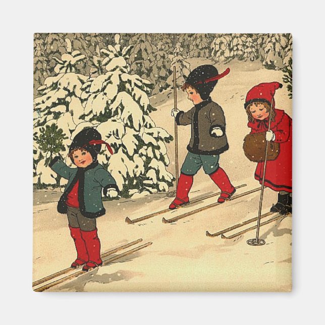 Imán Esquí de invierno (Frente)