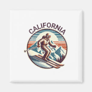 Imán Esquí de invierno en la estación de esquí de Calif