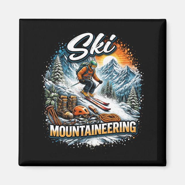 Imán Esquí de Montaña (Frente)