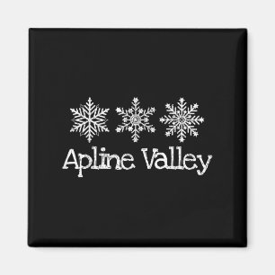 Imán Esquí de montaña Alpine Valley Ski Skier Snowflake
