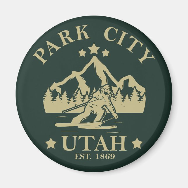 Imán Esquí de Park City Utah (Frente)