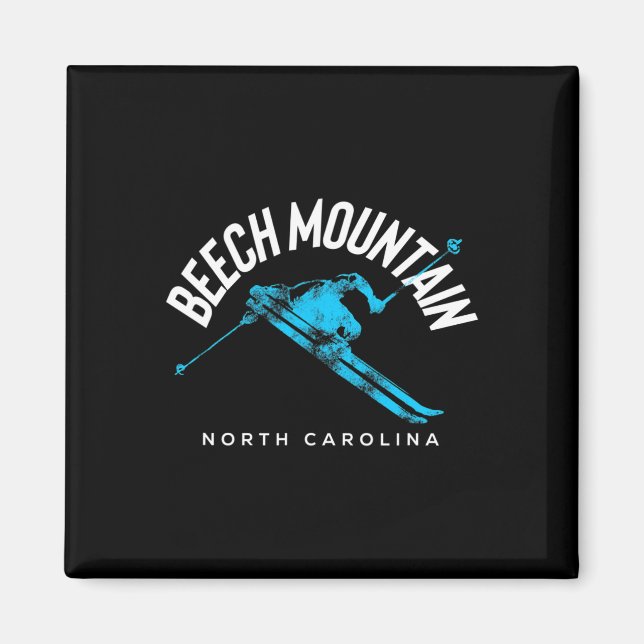 Imán Esquí en Beech Mountain Nc (Frente)