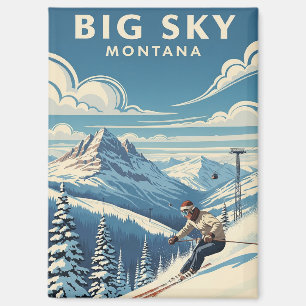 Imán Esquí en Big Sky Montana Travel