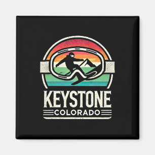 Imán Esquí en Keystone Retro Montaña Colorado Nieve