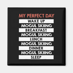 Imán Esquí Mogul Mi día perfecto de esquí Rutina diaria