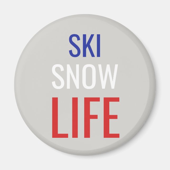 Imán Esquí, Nieve, Vida (Frente)