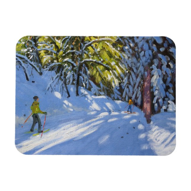 Imán Esquí por el Woods La Clusaz 2012 (Horizontal)