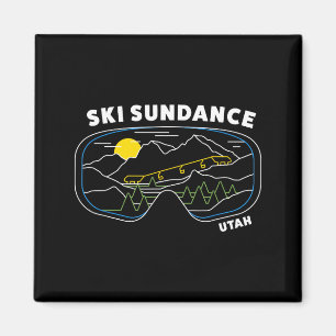 Imán Esquí retro Sundance Utah resort de esquí esquí sn