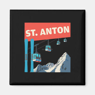 Imán Esquí St. Anton - Retro St. Anton Ski