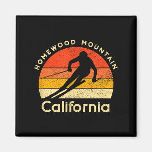 Imán Esquí vintage homewood montaña california 