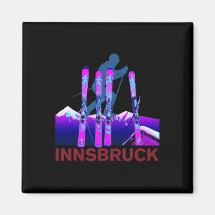 Imán Esquí y snowboard en Innsbruck Retro 90 Innsbruck