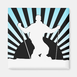 Imán esquiador de descenso